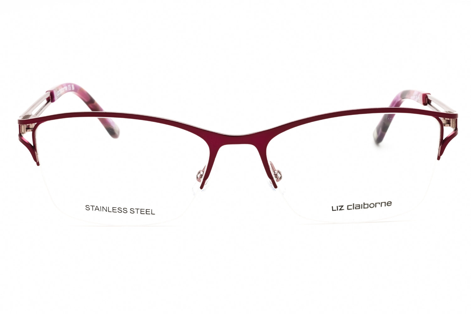 Liz Claiborne L661 Eyeglasses — Burgundy, view 2