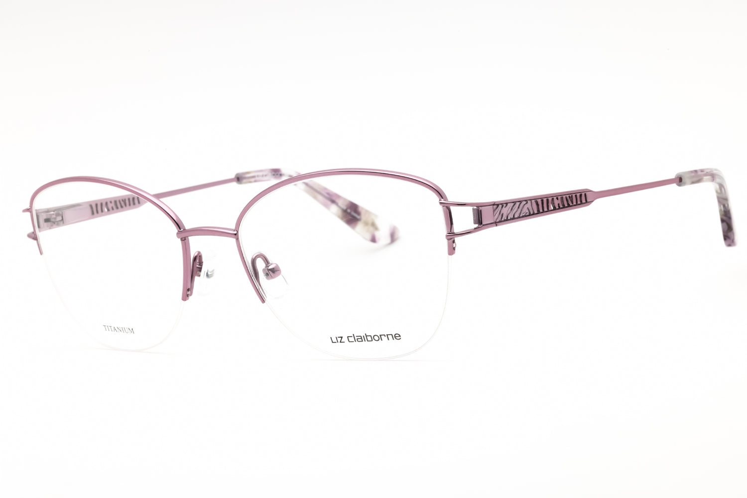 Liz Claiborne L674T Oval Metal Frame Eyeglasses — Lilac by Liz Claiborne