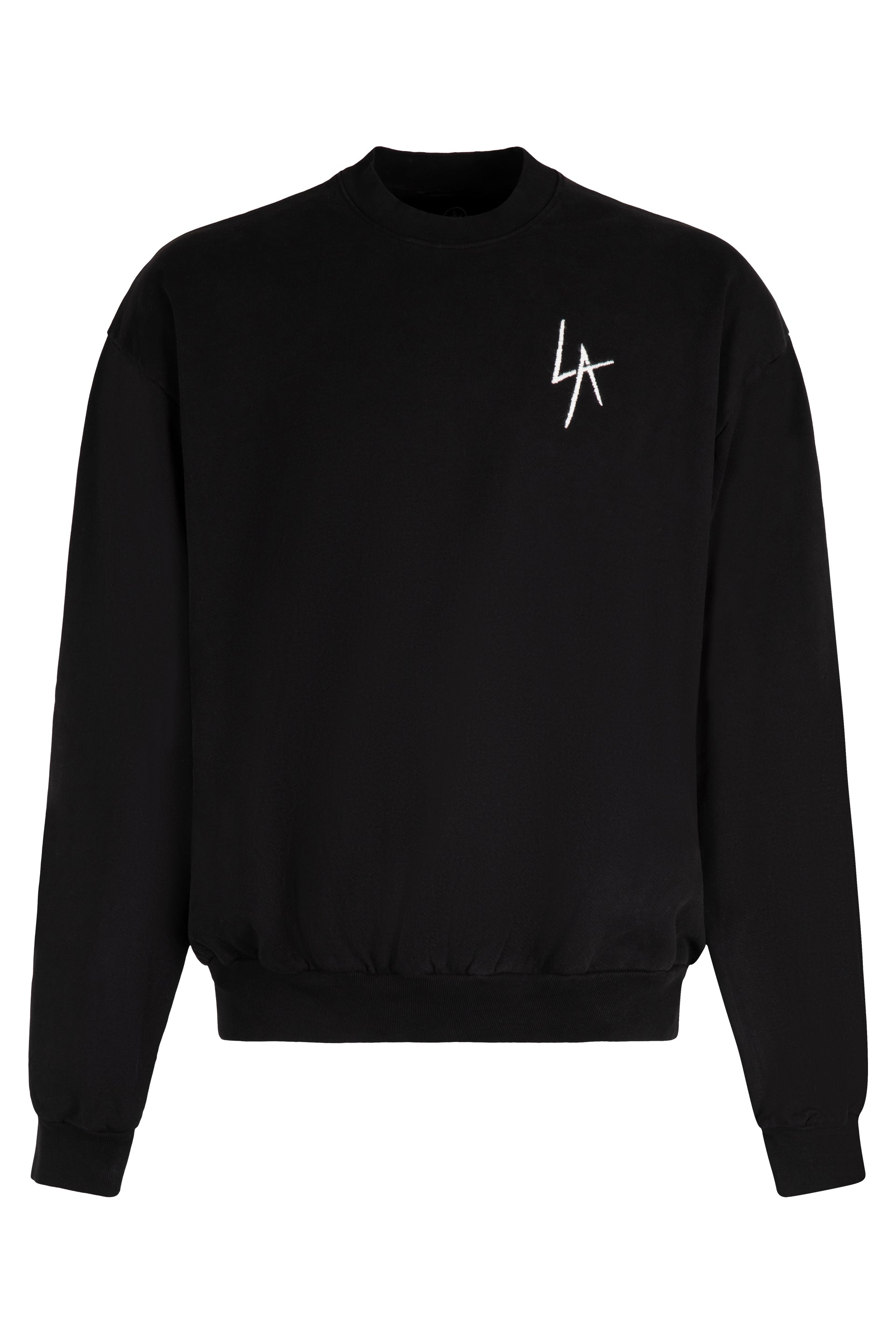 Local Authority Cotton Crew-Neck Sweatshirt — Black by Local Authority