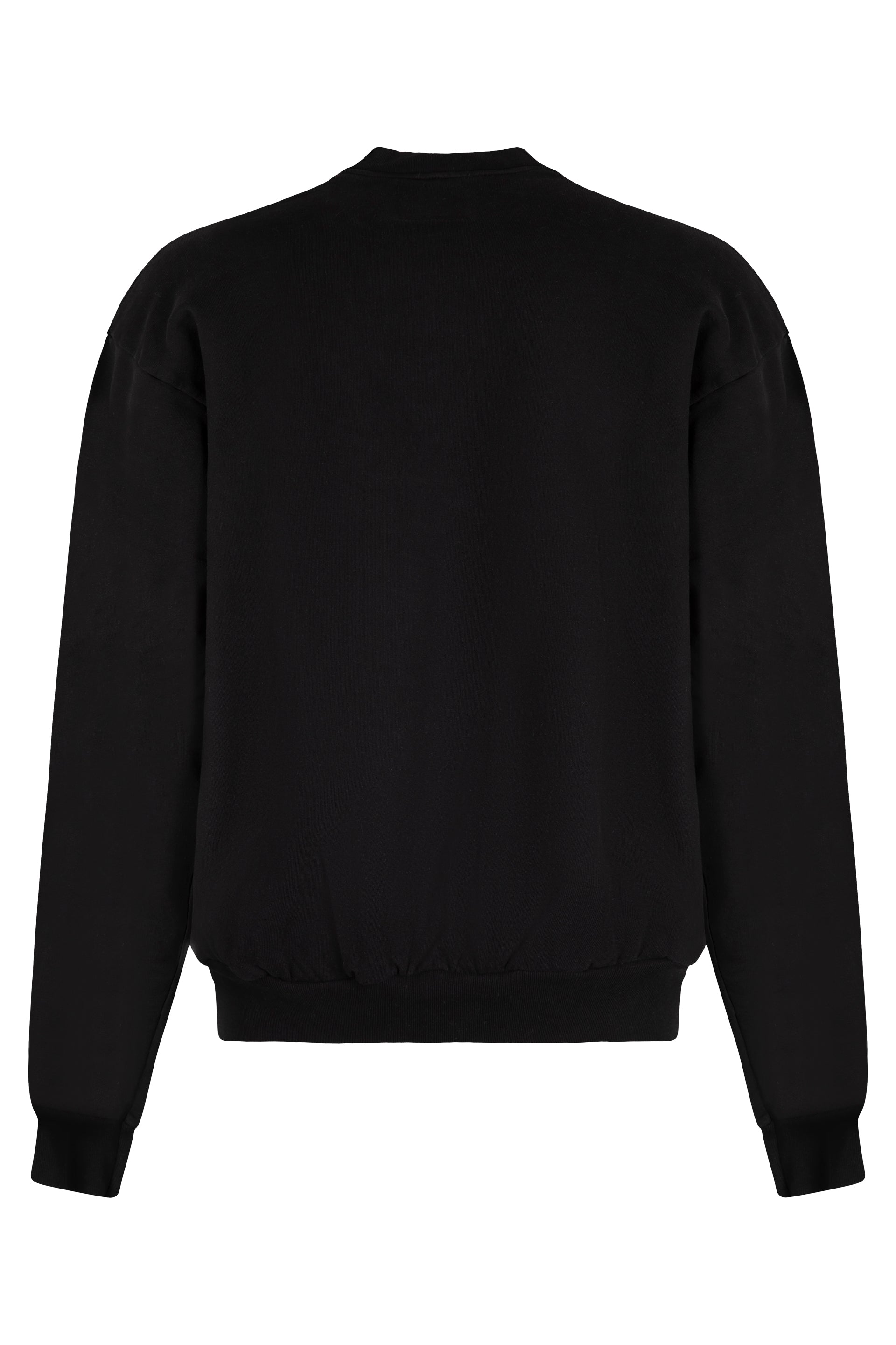 Local Authority Cotton Crew-Neck Sweatshirt — Black, view 2