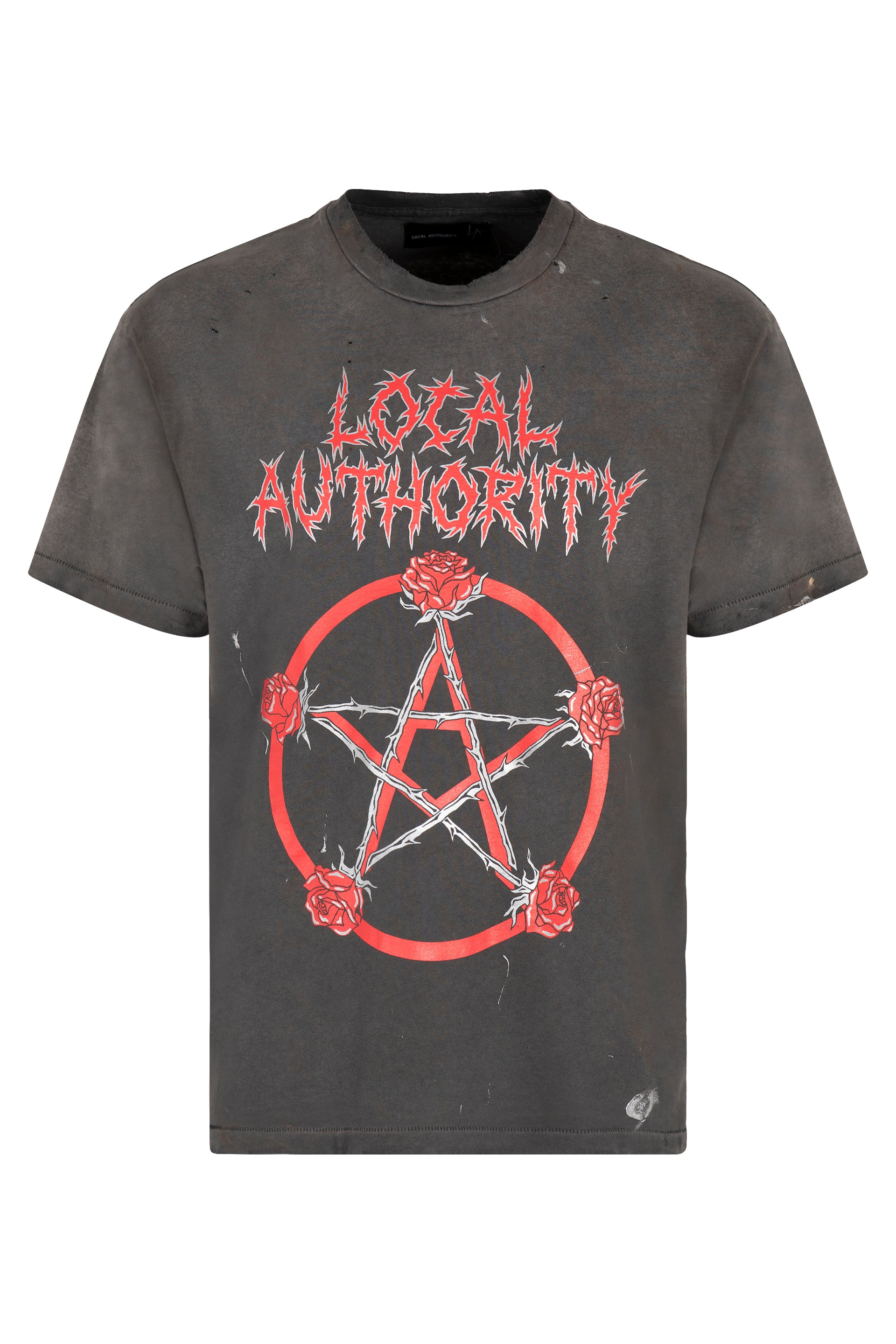 Local Authority Printed Cotton T-Shirt — Black by Local Authority