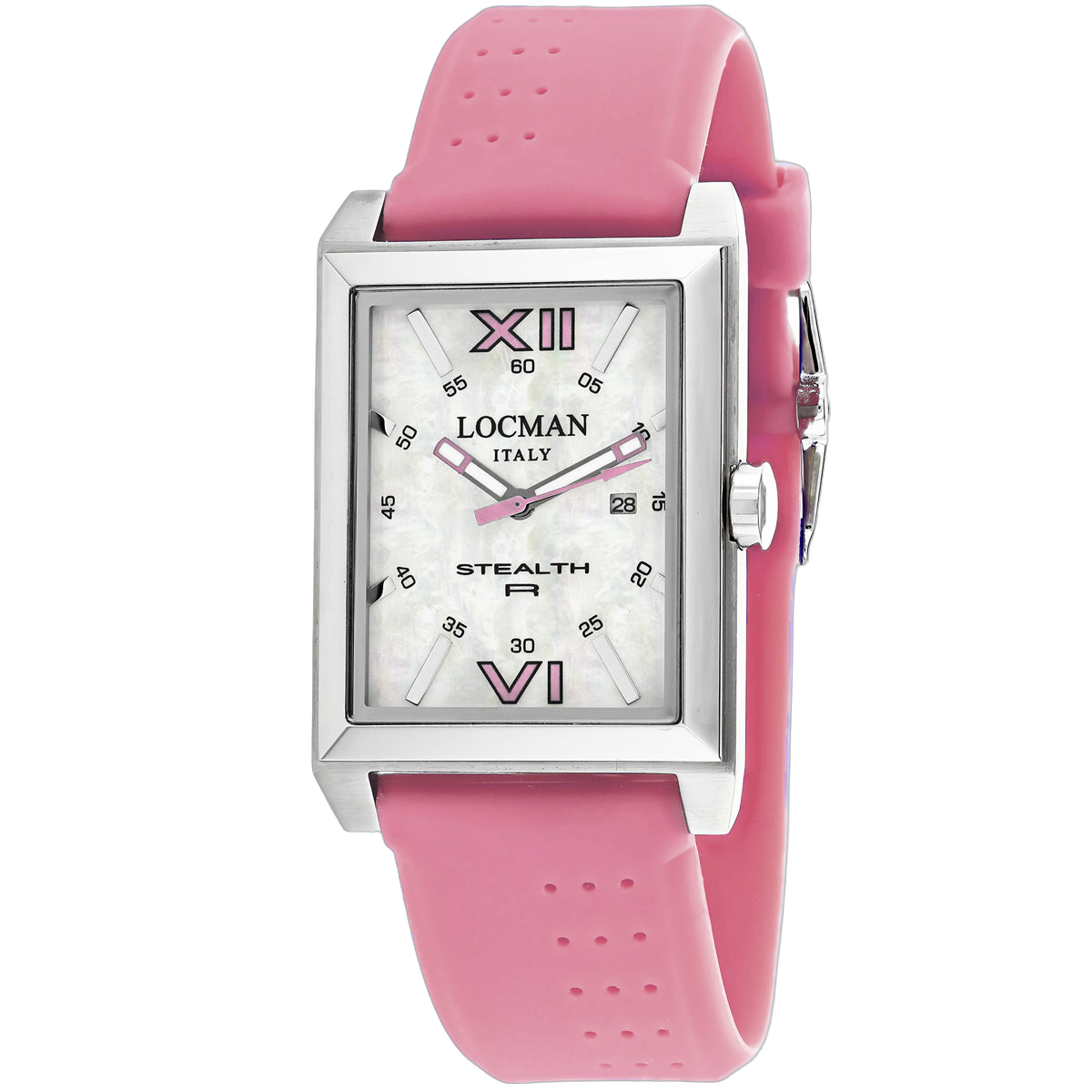 Locman Stainless Steel Quartz Watch — Pink by Locman