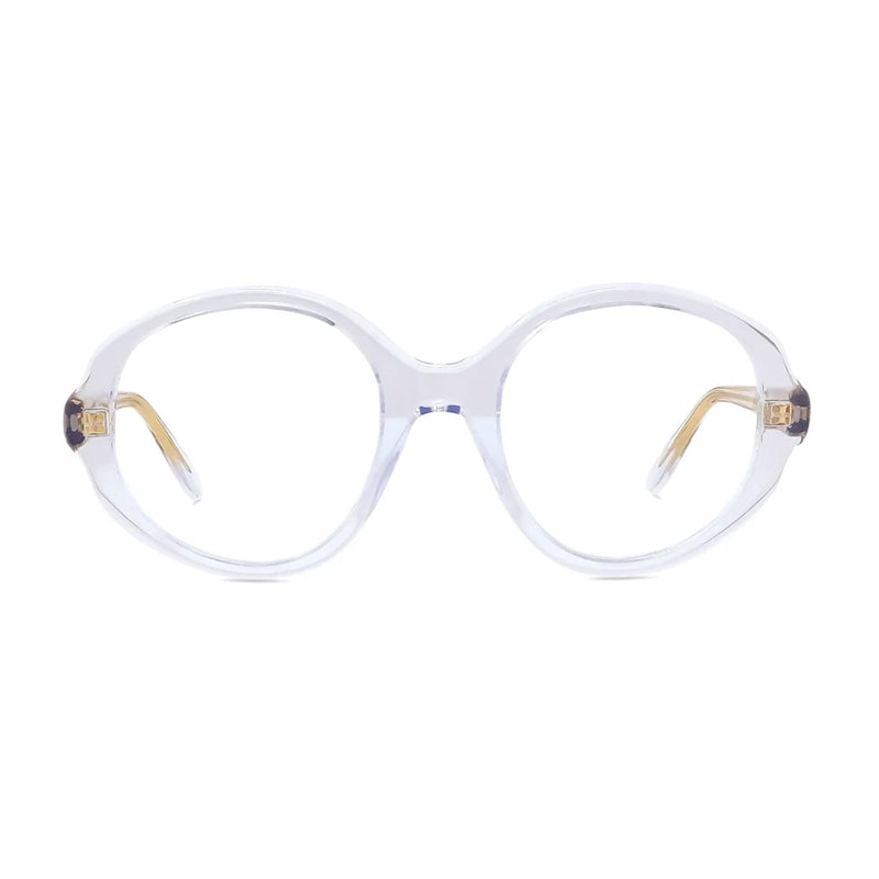 Loewe Round Full-Rim Transparent Frame Eyeglasses, view 2