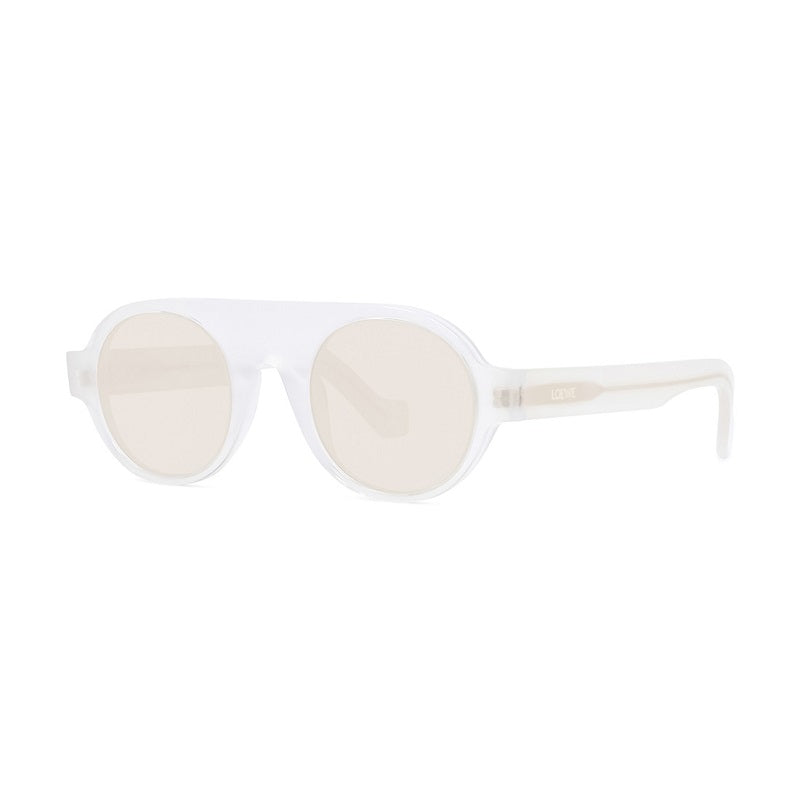 Loewe LW40020I21E Round Full Rim Sunglasses — White by Loewe