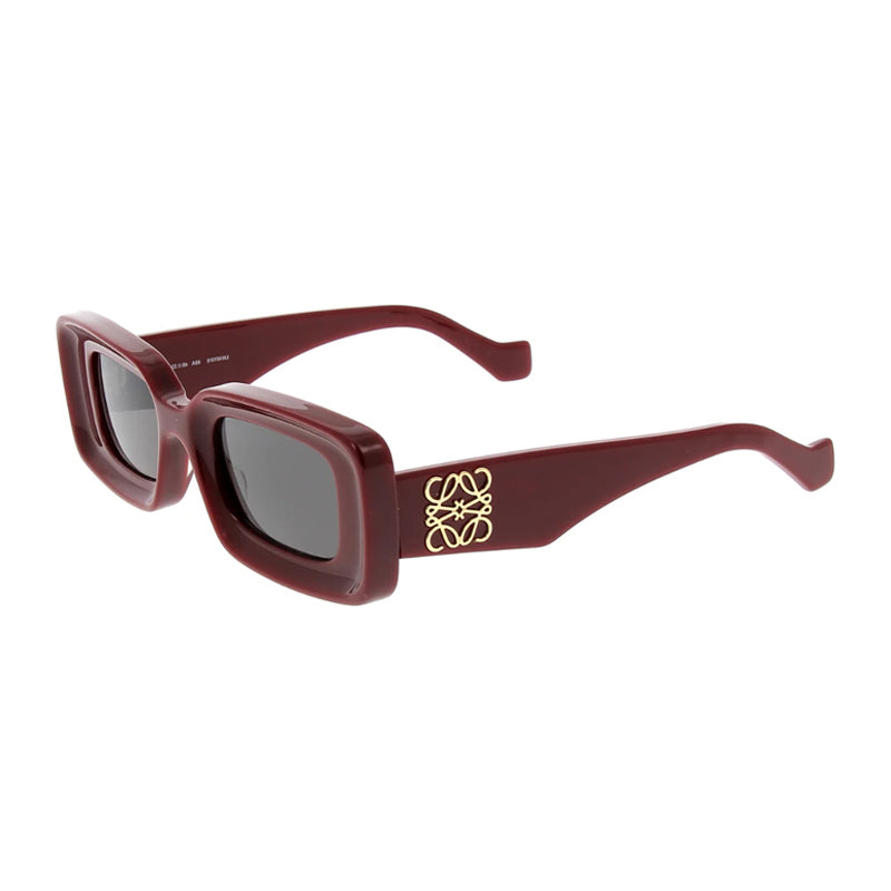 Loewe LW40102F66A Rectangle Full Rim Sunglasses — Red by Loewe