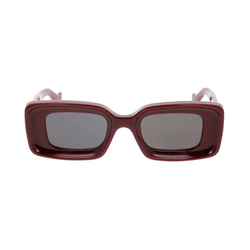 Loewe LW40102F66A Rectangle Full Rim Sunglasses — Red, view 2
