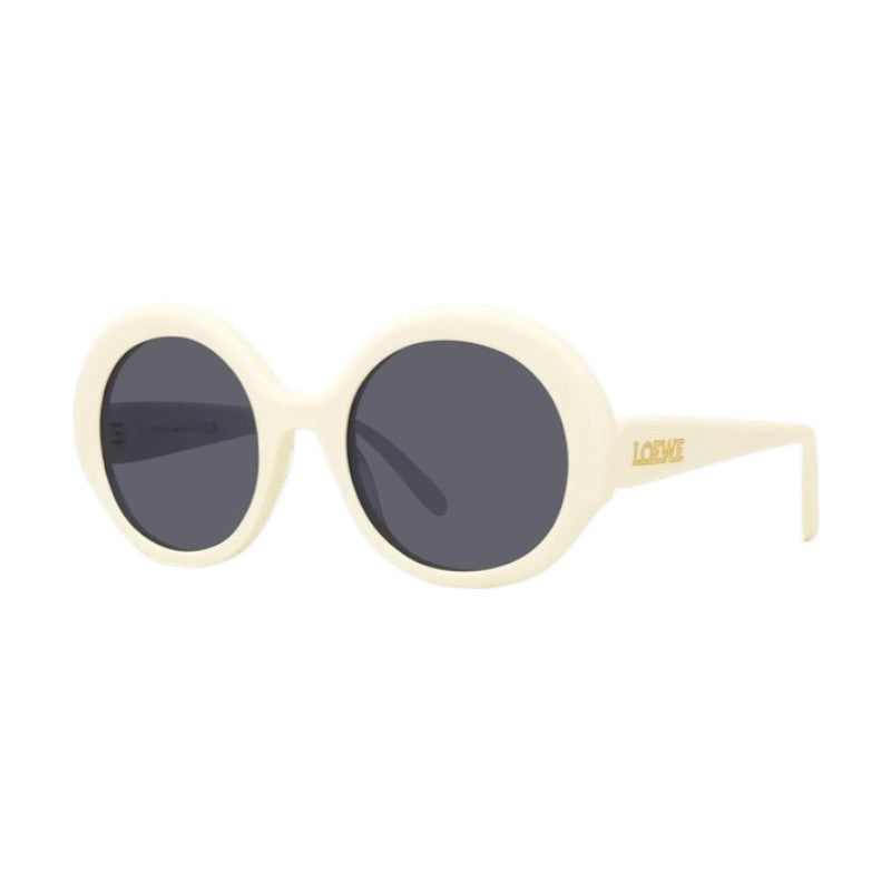Loewe LW40135I25A Round Acetate Frame Sunglasses — Ivory by Loewe