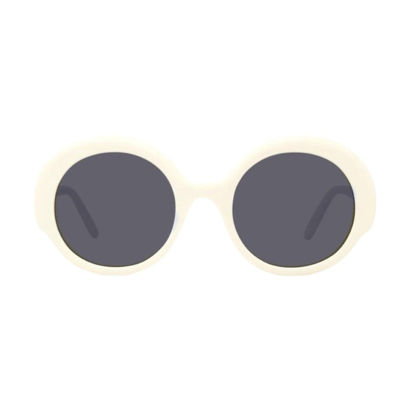 Loewe LW40135I25A Round Acetate Frame Sunglasses — Ivory, view 2
