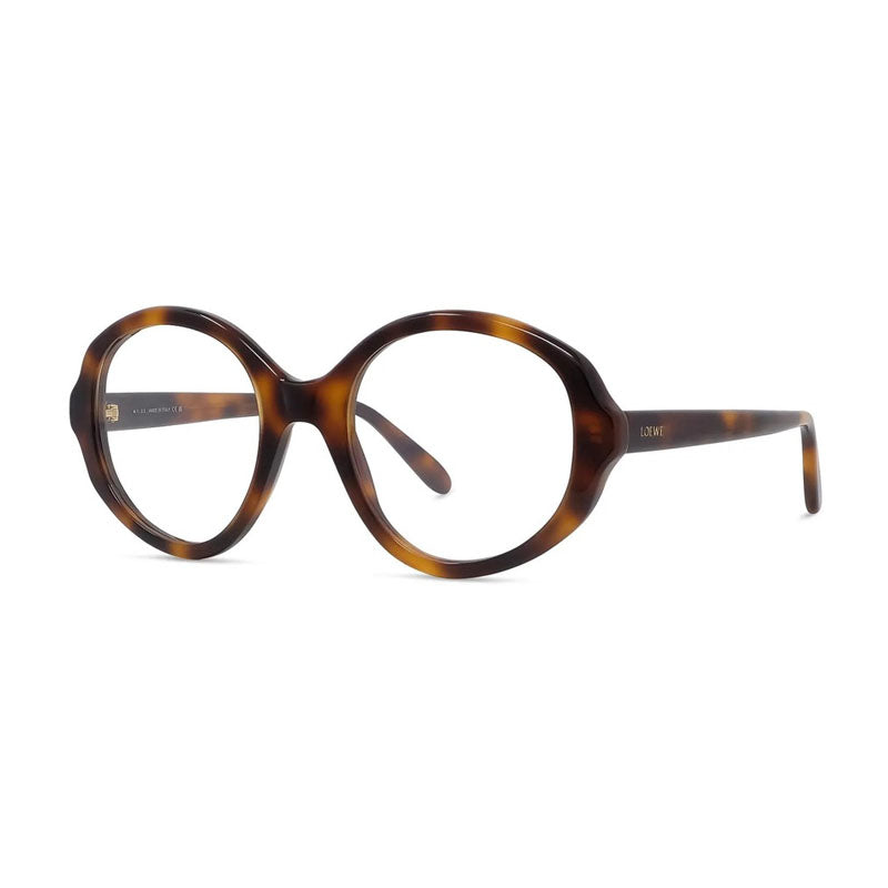 Loewe LW50077I052 Round Full Rim Eyeglasses — Brown by Loewe