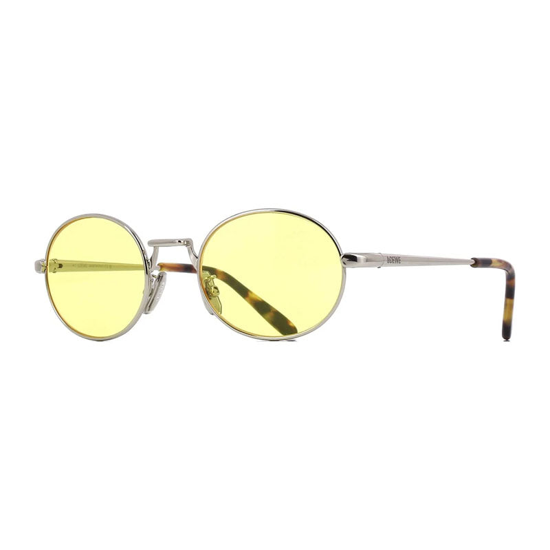 Loewe Oval Full Rim Sunglasses — Silver by Loewe