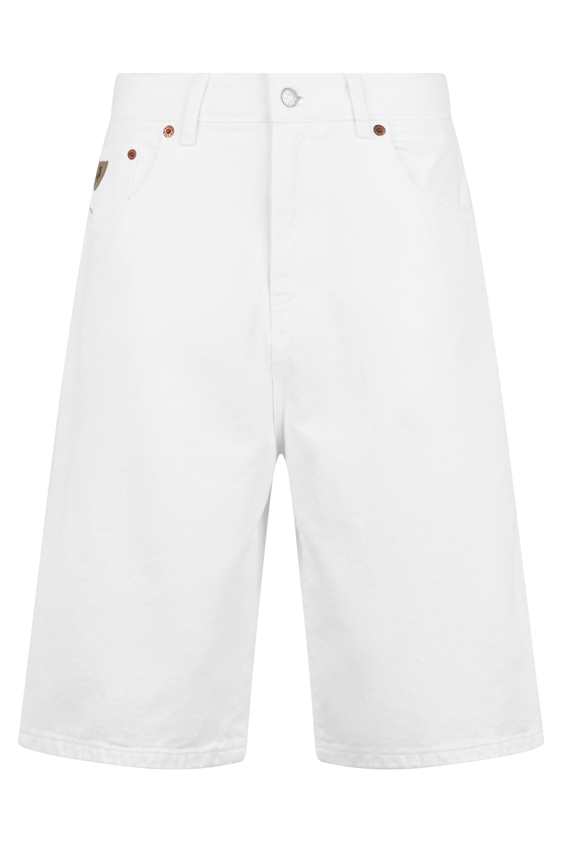 Lois Jeans Cotton Denim Shorts — White by Lois Jeans