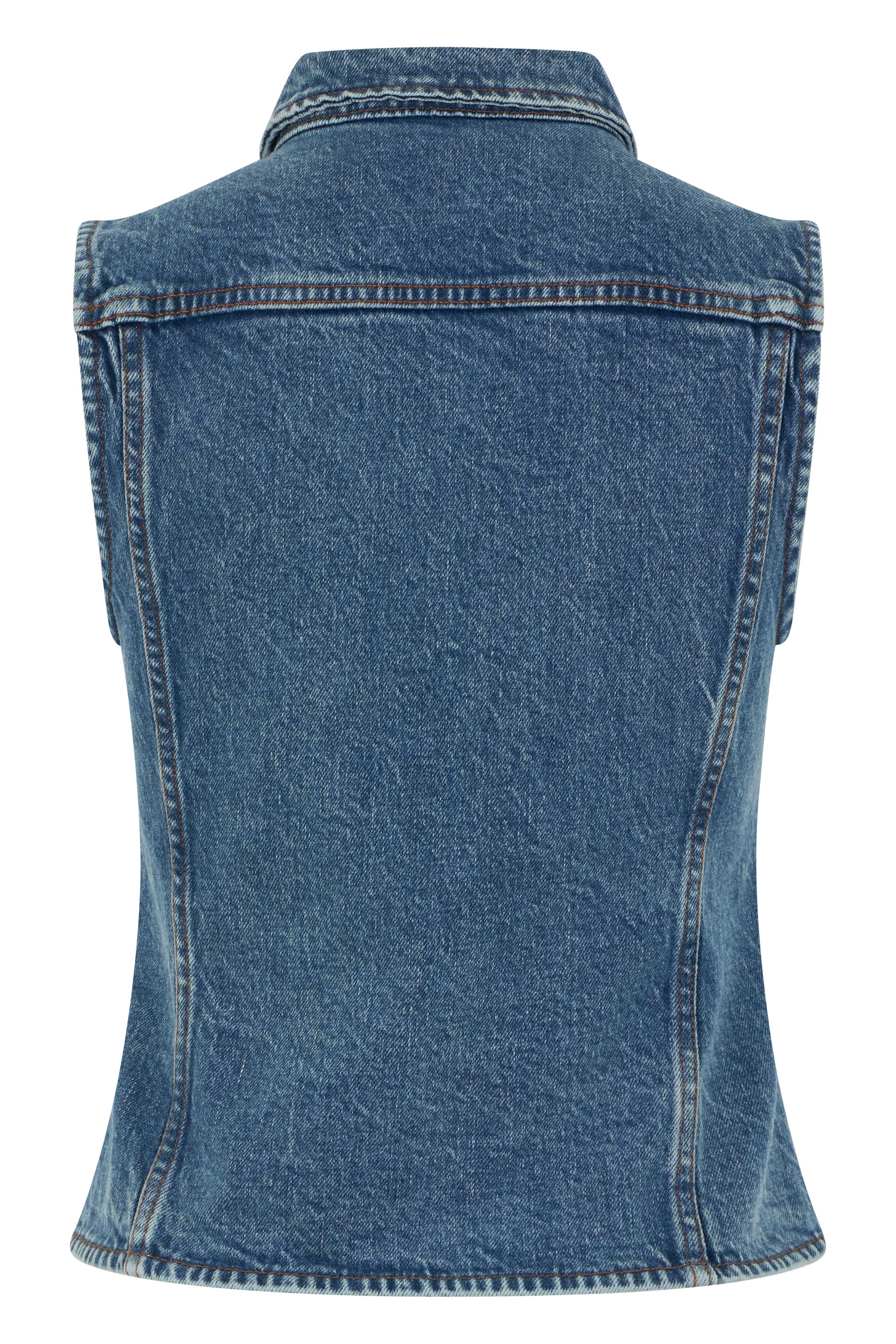 Lois Jeans Stone Vintage Denim Gilet — Blue, view 2