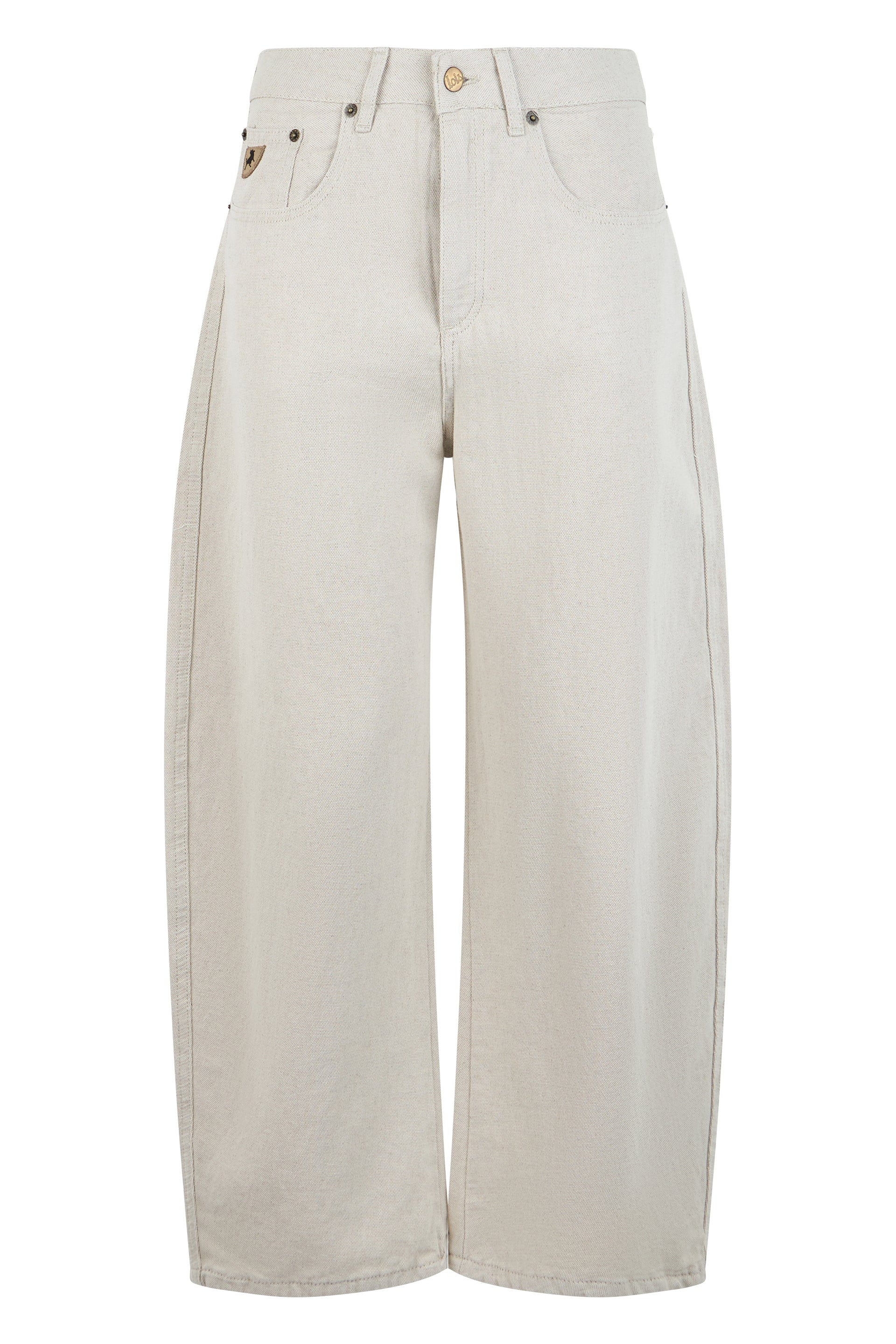 Lois Jeans Cotton-Linen Blend Jeans — Beige by Lois Jeans