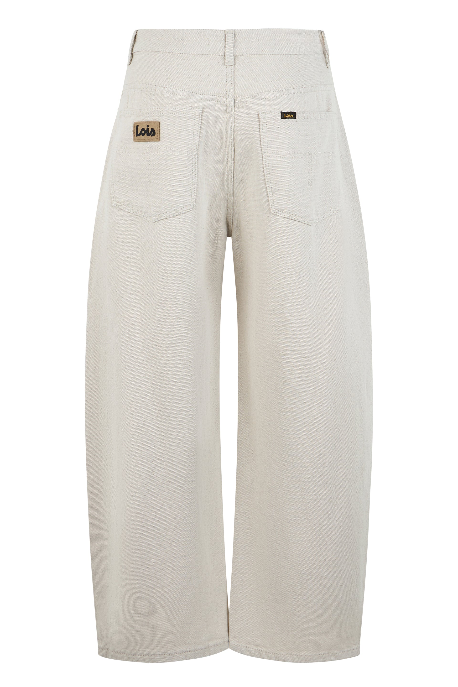 Lois Jeans Cotton-Linen Blend Jeans — Beige, view 2