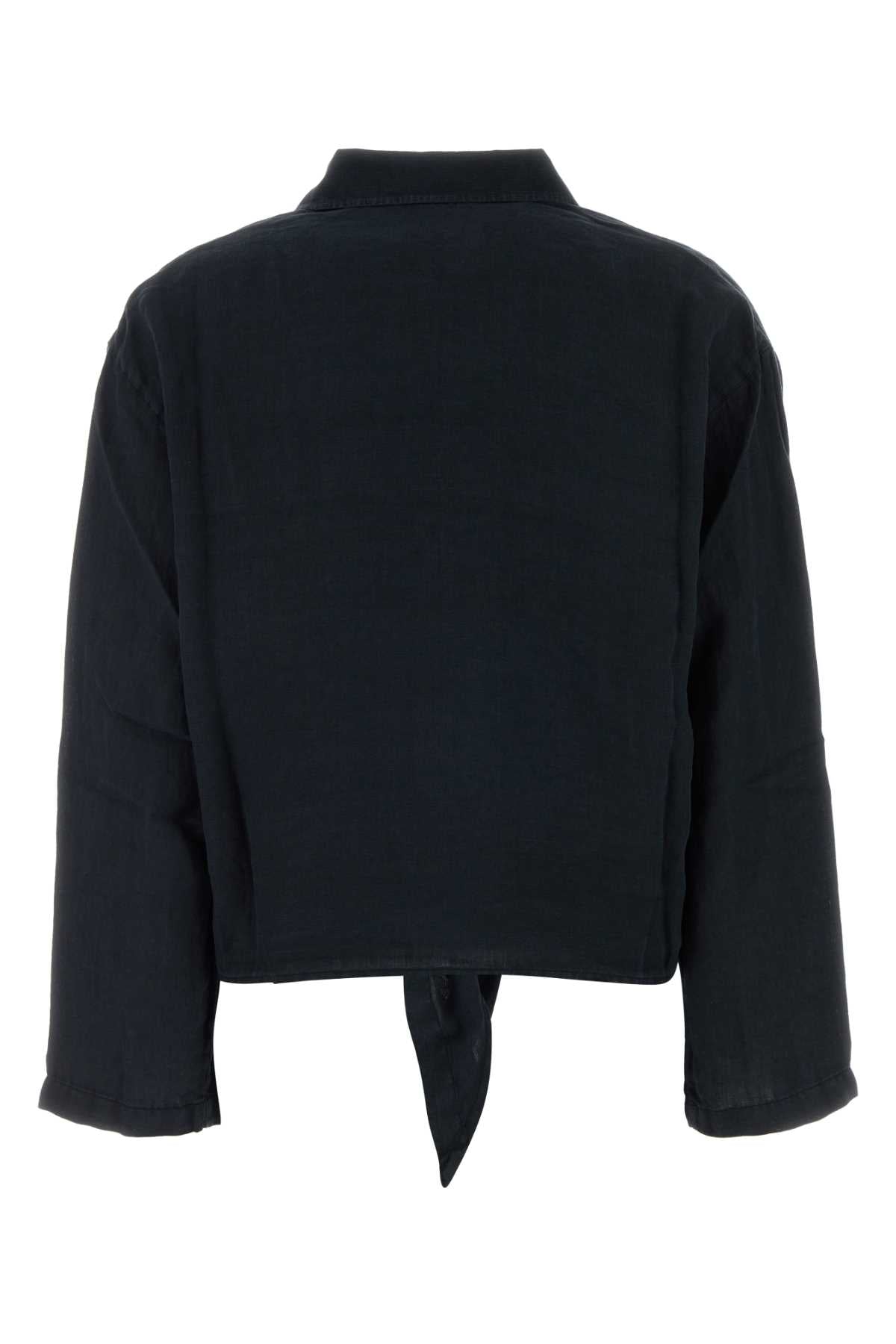 Lois Pia Shirt — Navy, view 2