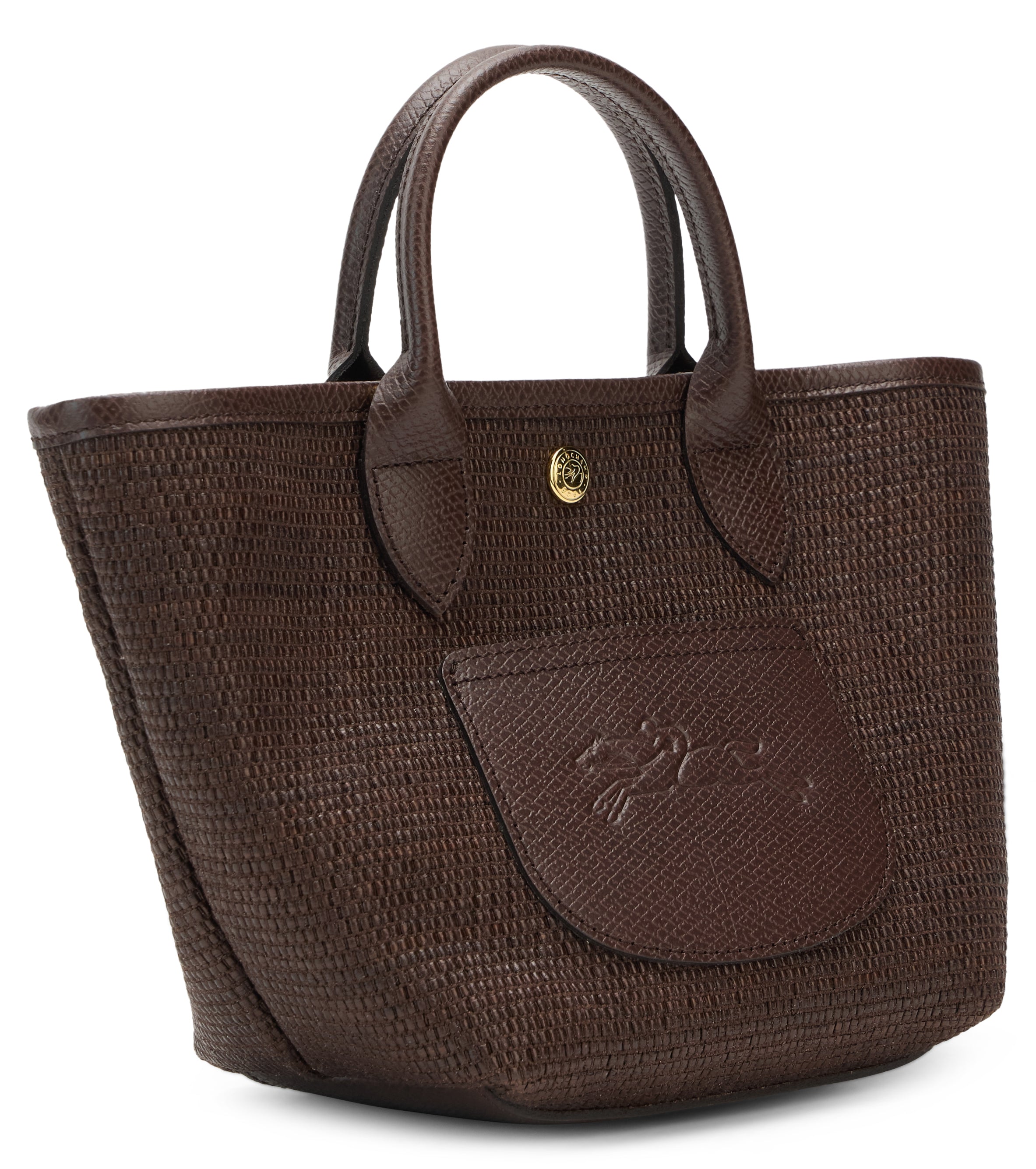 Longchamp Le Pliage XS Canvas Bucket Bag — Brown, view 3
