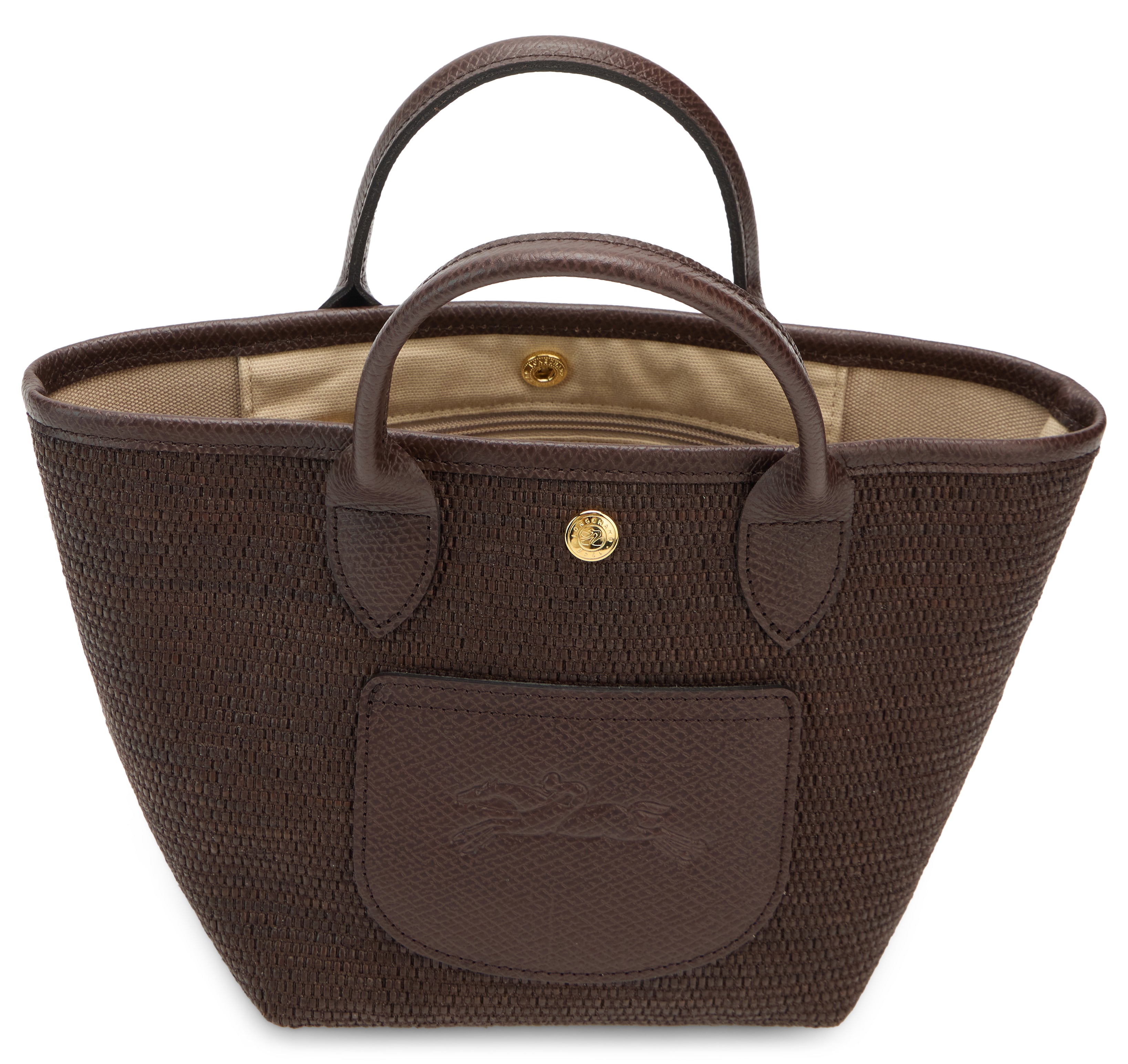 Longchamp Le Pliage XS Canvas Bucket Bag — Brown, view 5