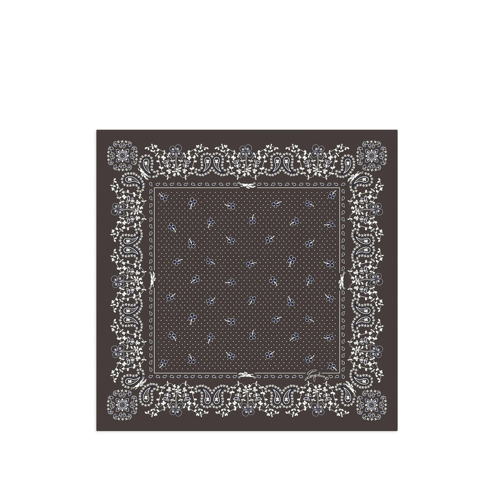Longchamp Paisley Silk Scarf — Brown by Longchamp