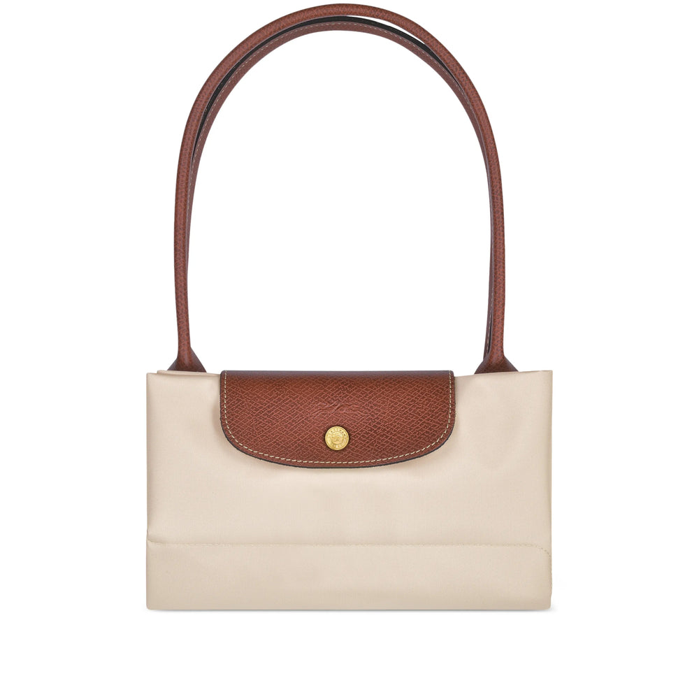 Longchamp Calf Leather Shoulder Bag — Beige, view 4