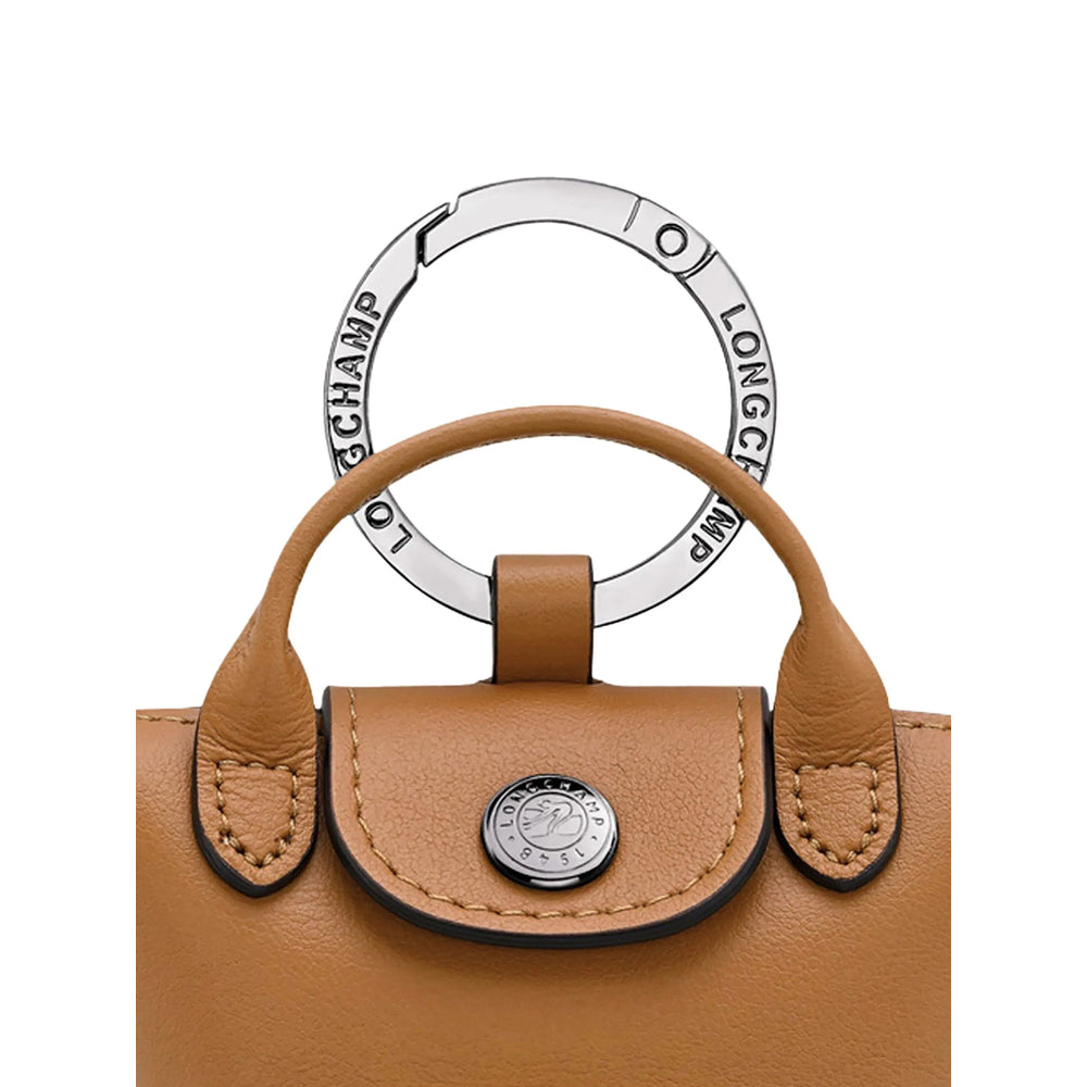 Longchamp Calf Leather Top Handle Bag — Brown, view 2