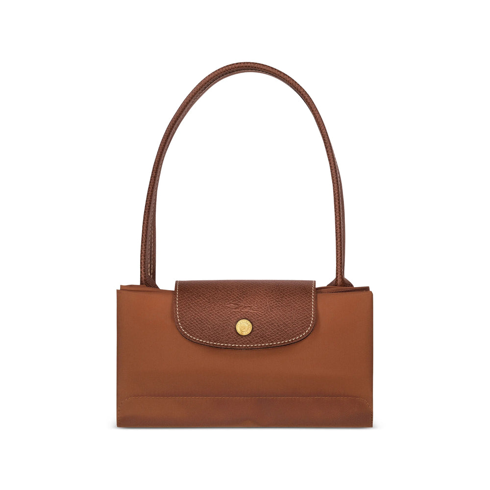 Longchamp Folding Nylon Tote Bag — Brown, view 2