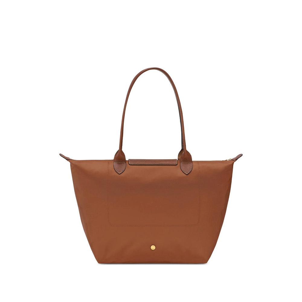 Longchamp Folding Nylon Tote Bag — Brown, view 3
