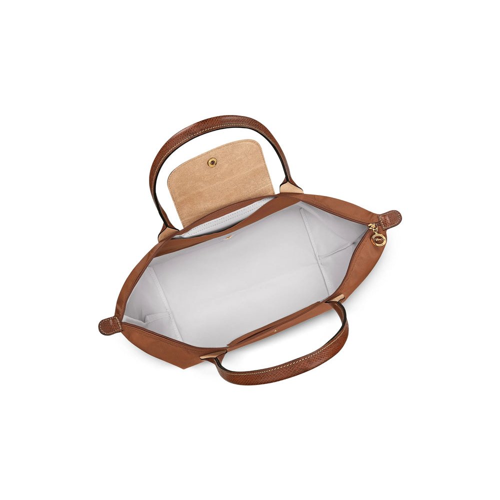 Longchamp Folding Nylon Tote Bag — Brown, view 6