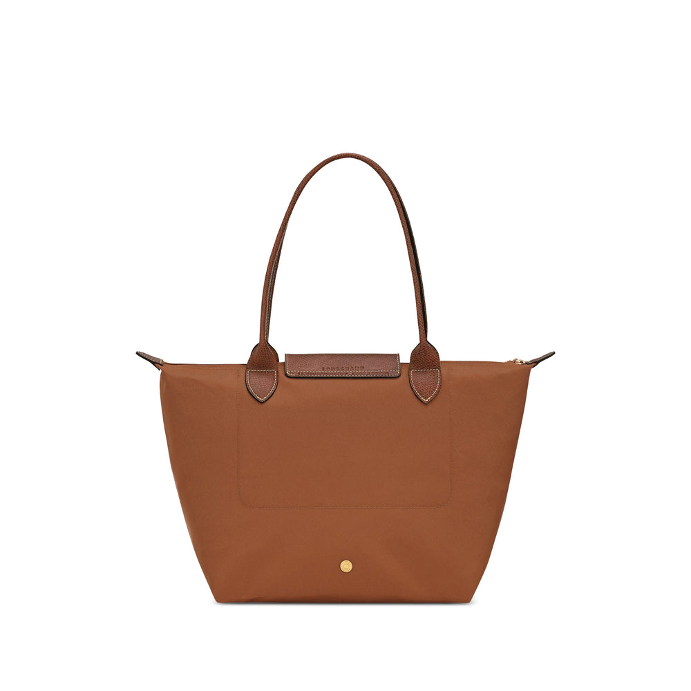 Longchamp Folding Nylon Tote Bag — Brown, view 2