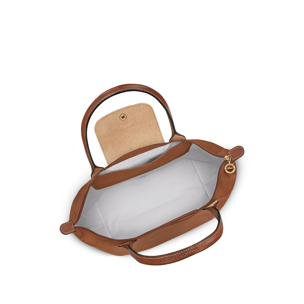 Longchamp Folding Nylon Tote Bag — Brown, view 4