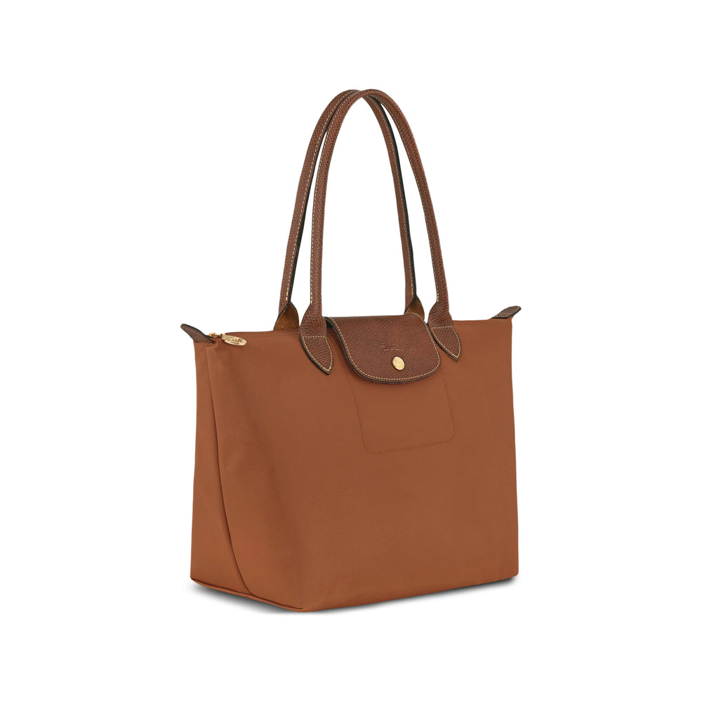 Longchamp Folding Nylon Tote Bag — Brown, view 5
