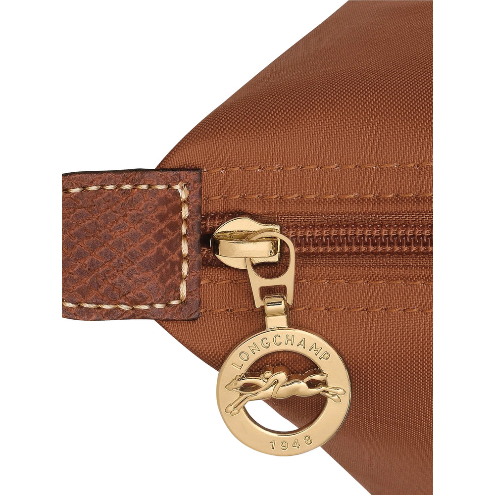 Longchamp Folding Nylon Tote Bag — Brown, view 6