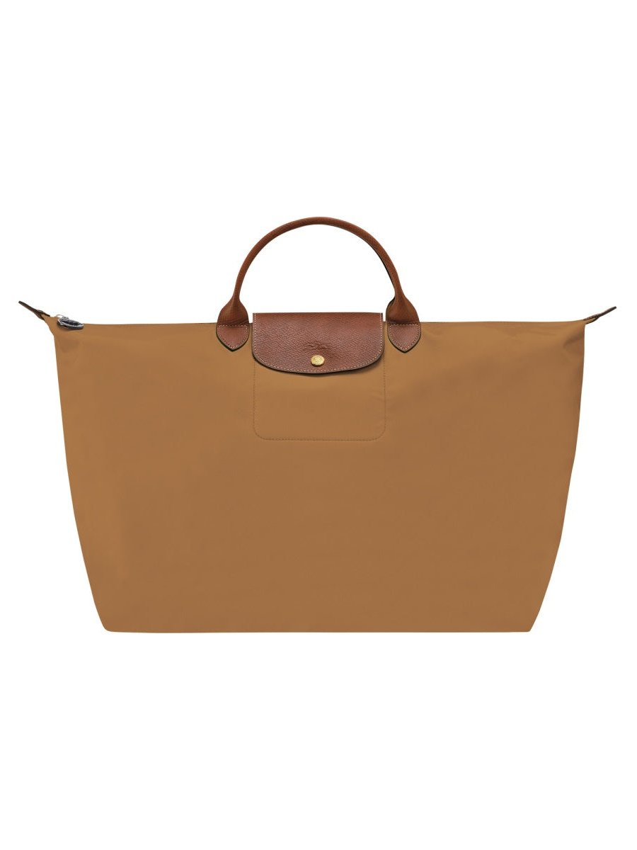 Longchamp Structured Nylon Travel Holdall — Beige by Longchamp