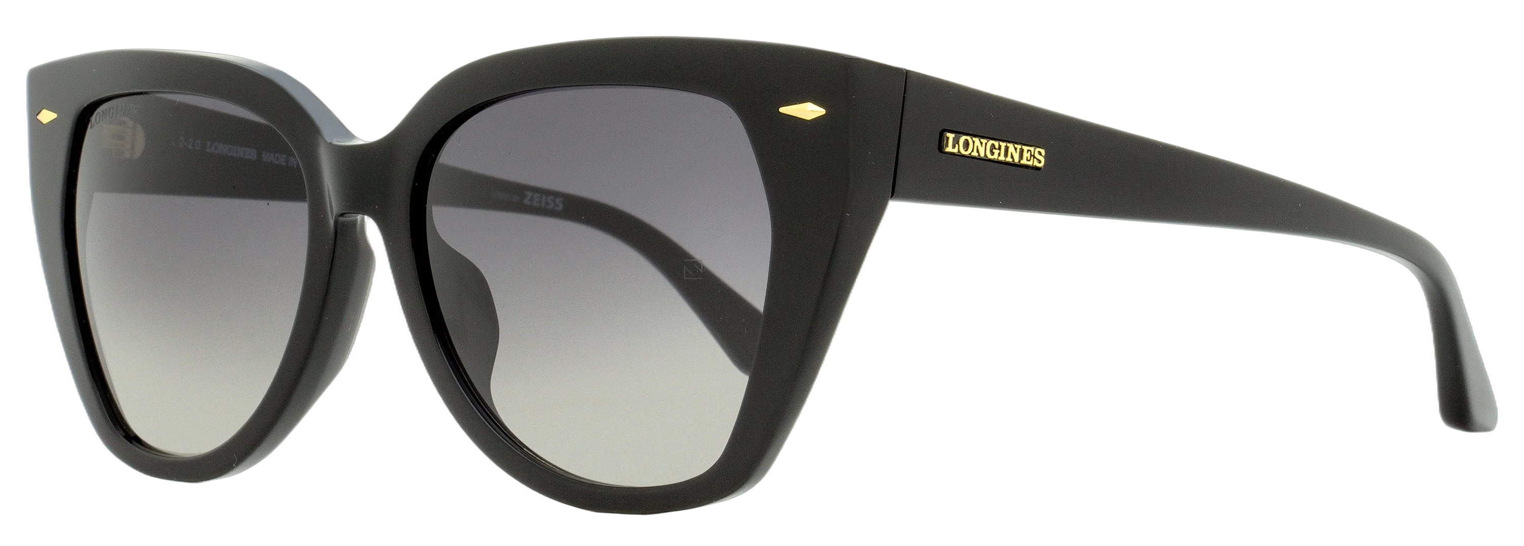 Longines LG0016H Butterfly Cat-Eye Sunglasses — Black, view 2