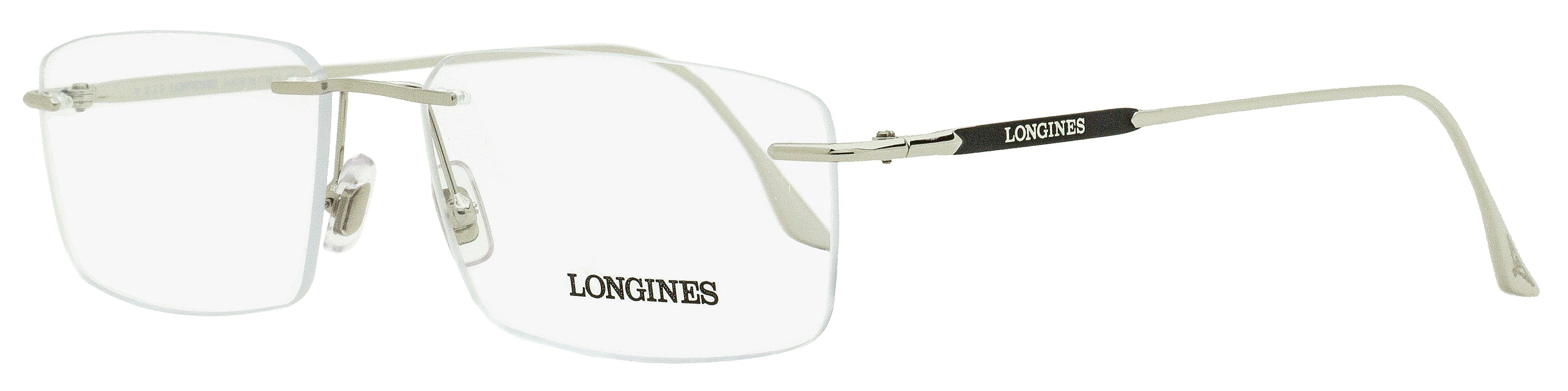 Longines LG5001H Rimless Metal Eyeglasses — Silver, view 2