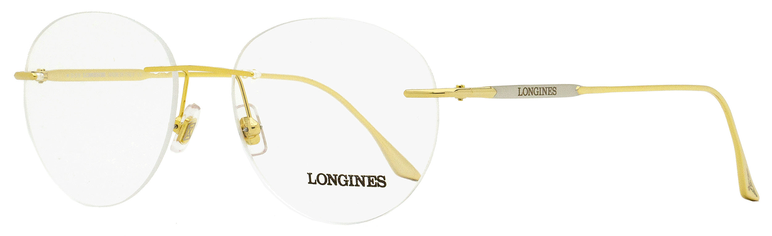 Longines LG5002-H Rimless Metal Eyeglasses — Gold by Longines