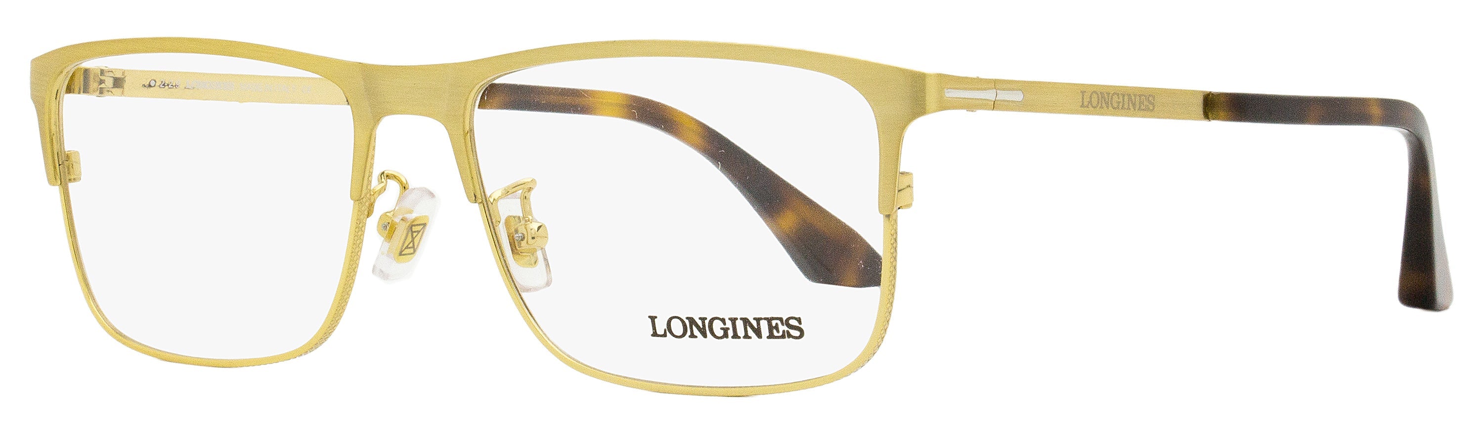 Longines LG5005-H Rectangular Metal Frame Eyeglasses — Gold, view 2