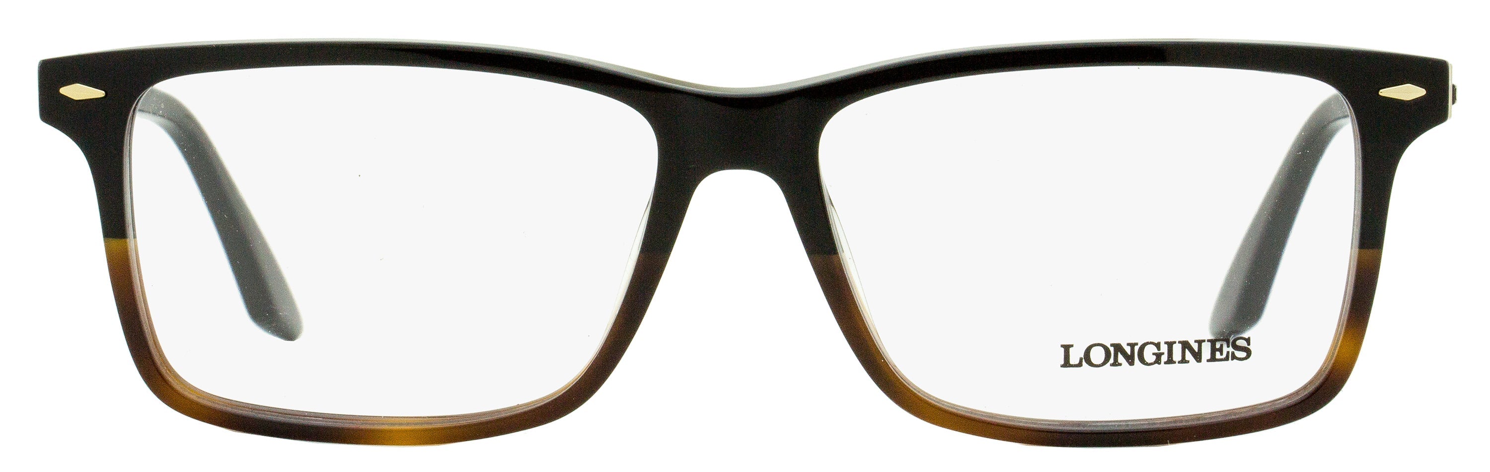 Longines LG5032 Rectangular Acetate Eyeglasses — Black by Longines