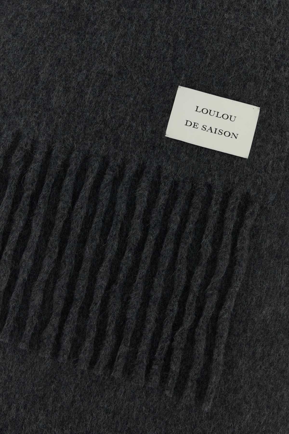 Loulou De Saison Santo Scarf — Gray, view 2