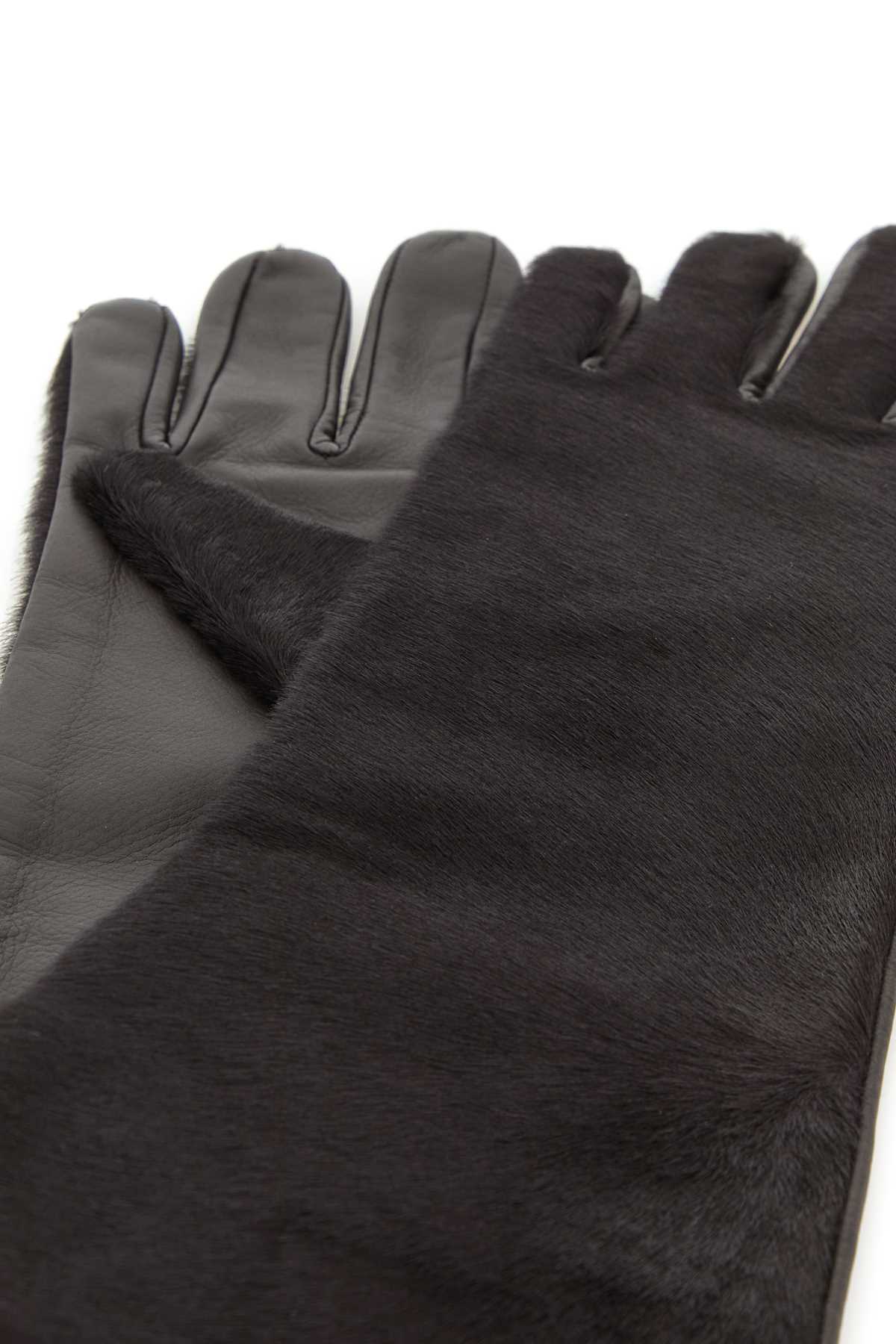 Loulou De Saison Edna Gloves — Brown, view 2