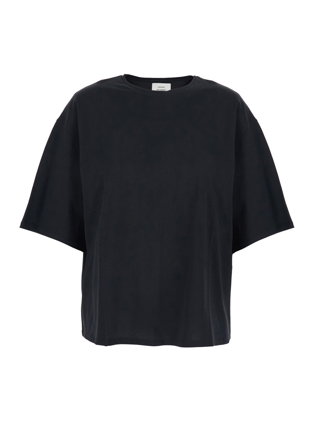 Loulou De Saison Cotton Crew Neck T-Shirt — Black by Loulou De Saison