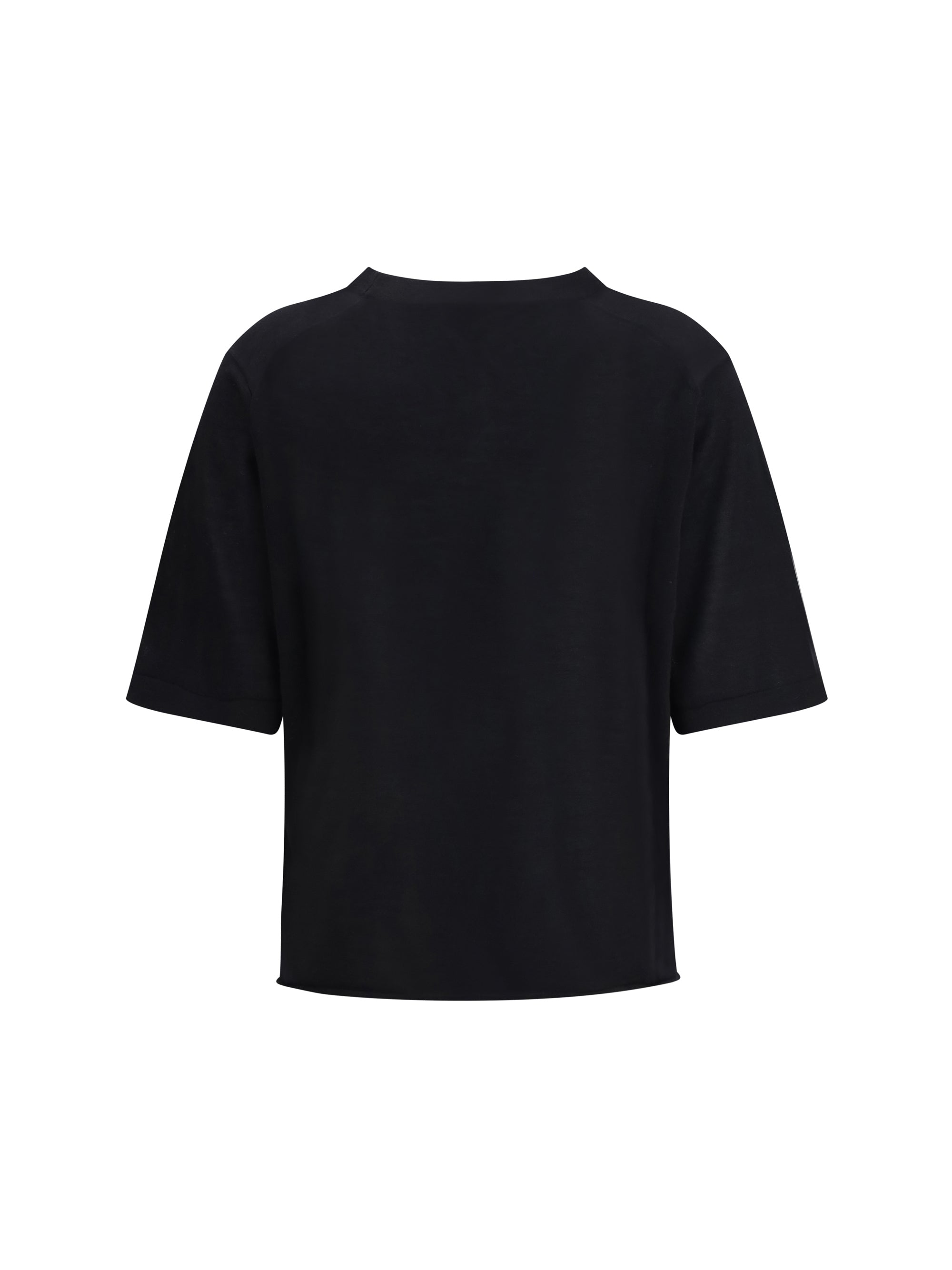 Loulou De Saison Cashmere T-Shirt — Black, view 3