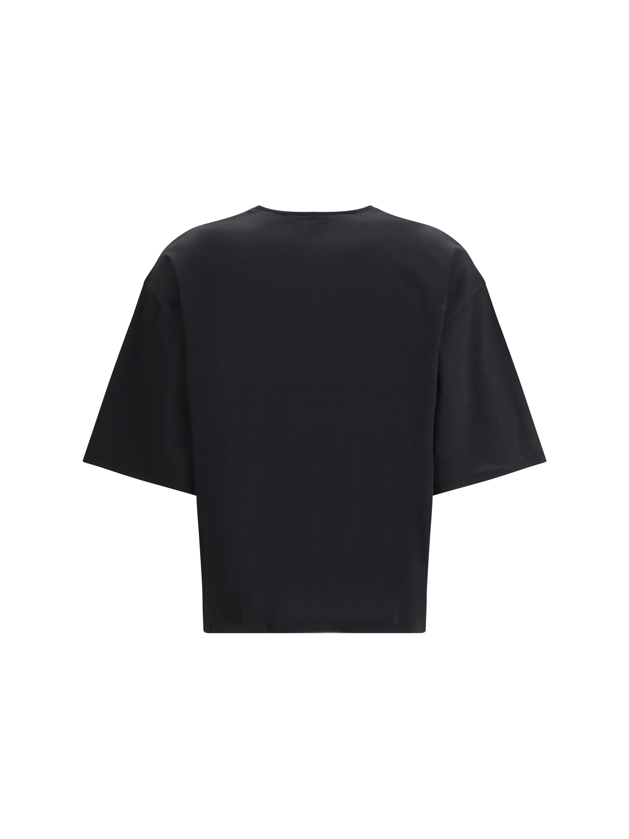 Loulou De Saison Relaxed Cotton T-Shirt — Black, view 2