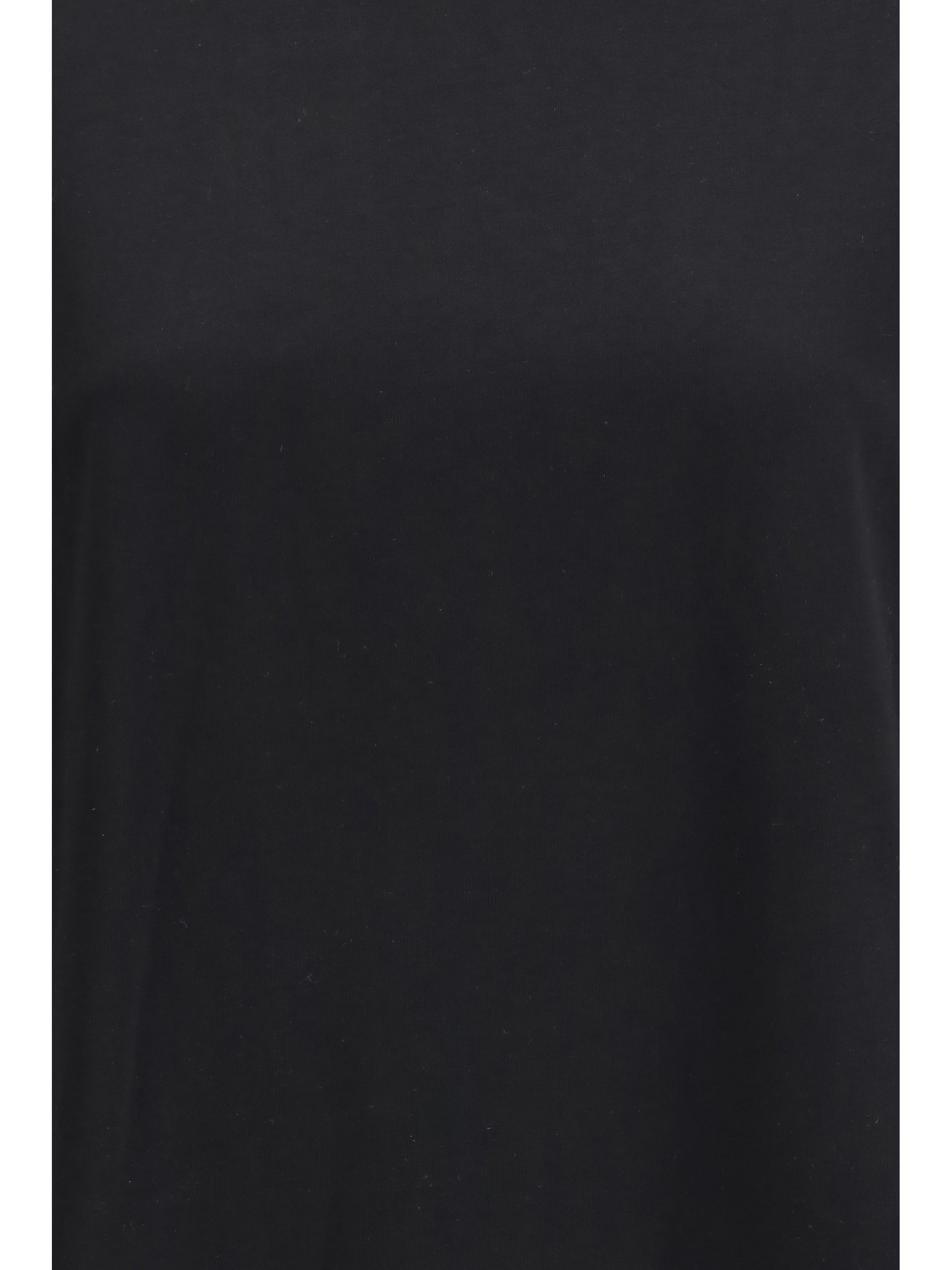 Loulou De Saison Relaxed Cotton T-Shirt — Black, view 3