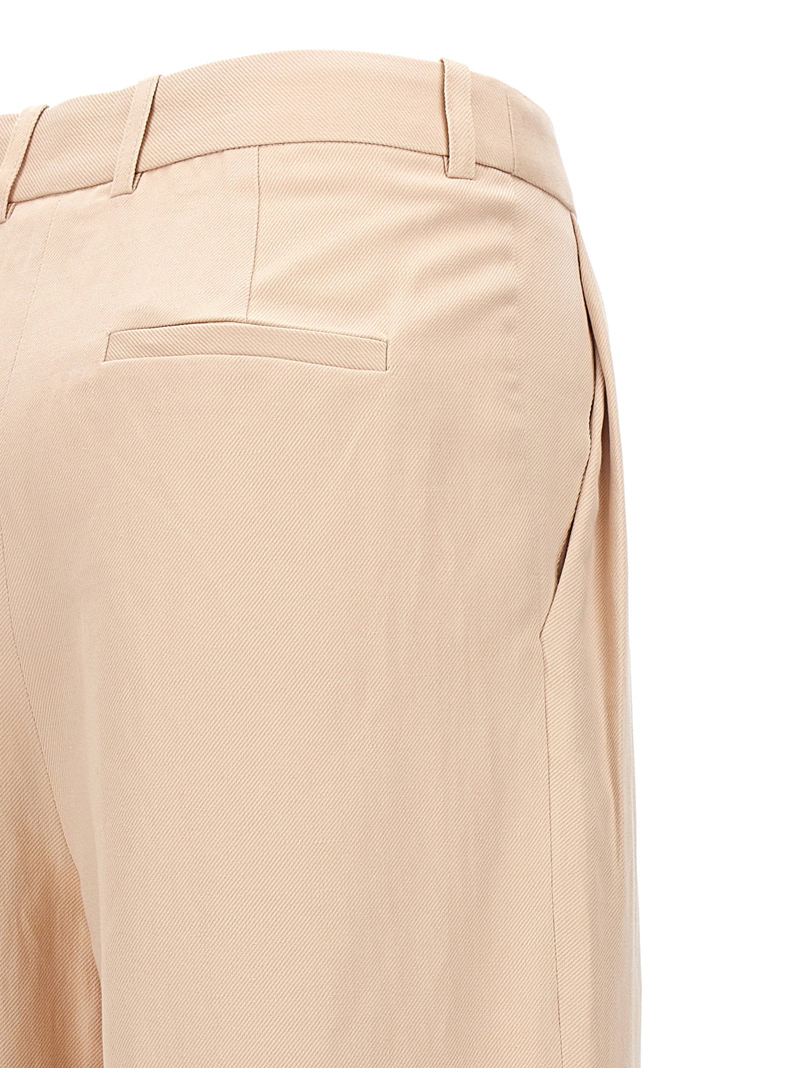 Loulou De Saison Cotton-Linen Blend Trousers — Beige, view 4