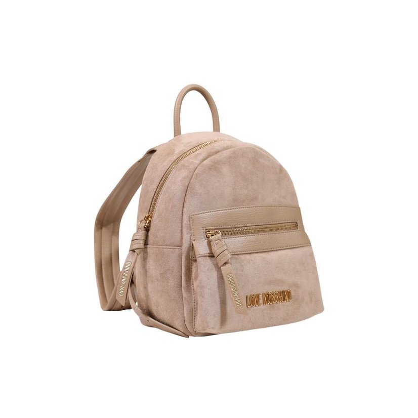 Love Moschino Suede-Effect Polyester Backpack — Beige, view 2