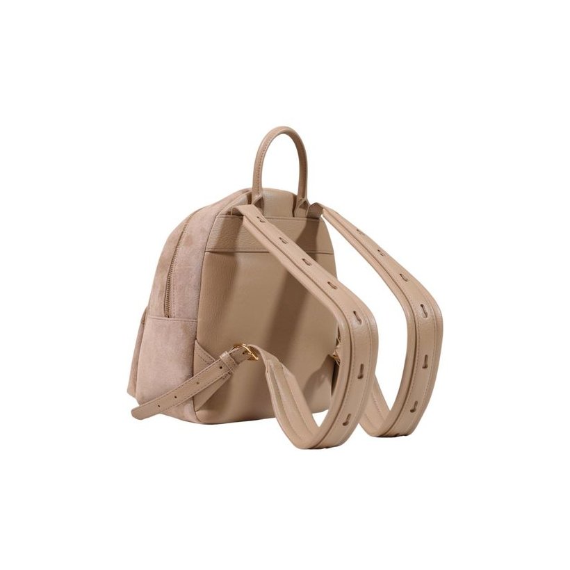 Love Moschino Suede-Effect Polyester Backpack — Beige, view 3