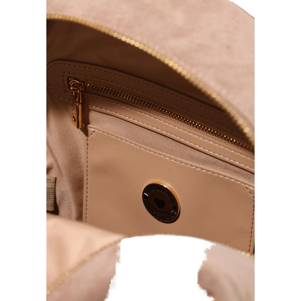 Love Moschino Suede-Effect Polyester Backpack — Beige, view 5