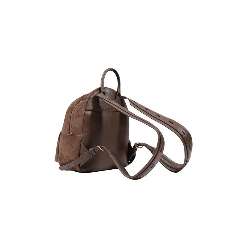 Love Moschino Suede-Effect Polyester Backpack — Brown, view 3