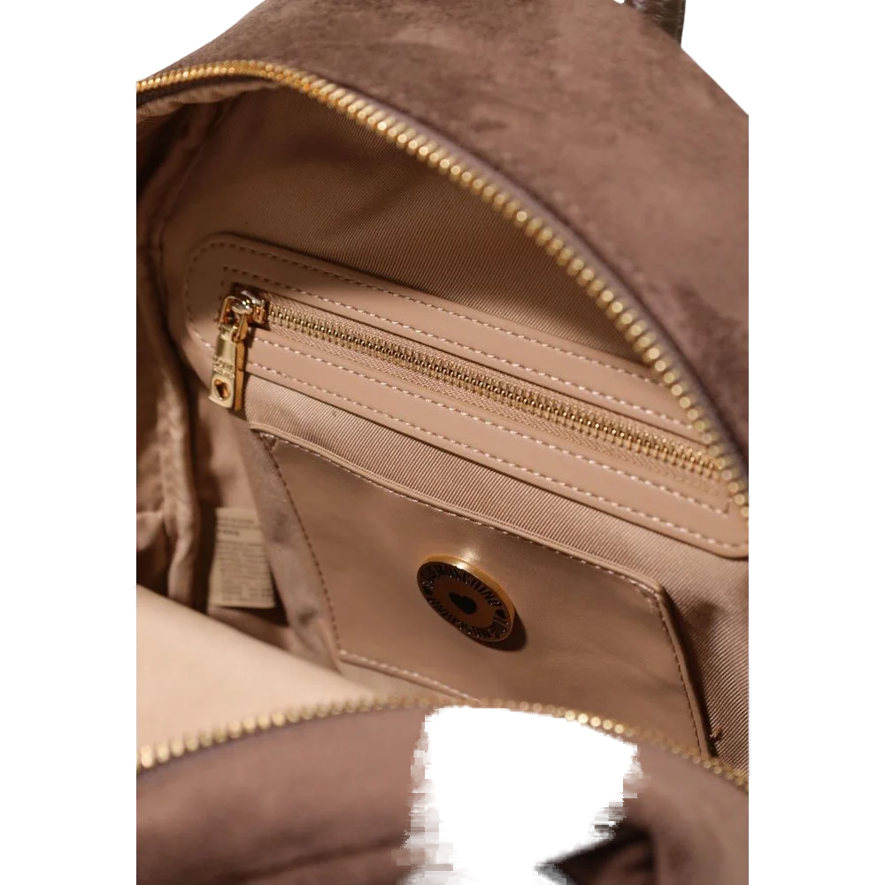 Love Moschino Suede-Effect Polyester Backpack — Brown, view 5