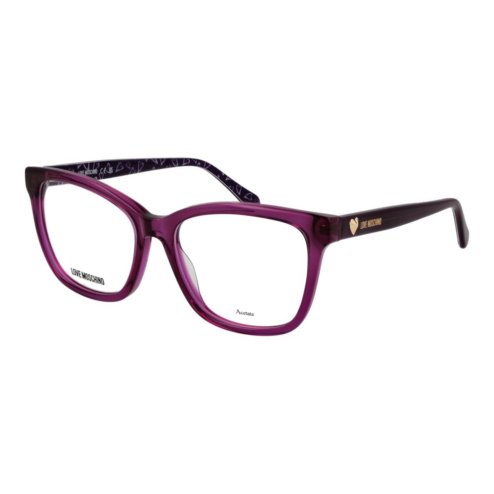 Love Moschino MO-1065574 Acetate Square-Frame Eyeglasses — Purple by Love Moschino